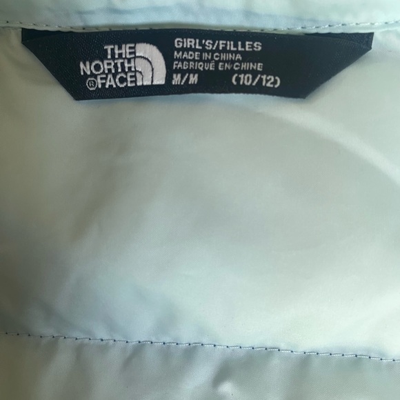 The North Face Girls 550 denier Puffer Jacket  blue size medium 10/12 - Picture 3 of 9